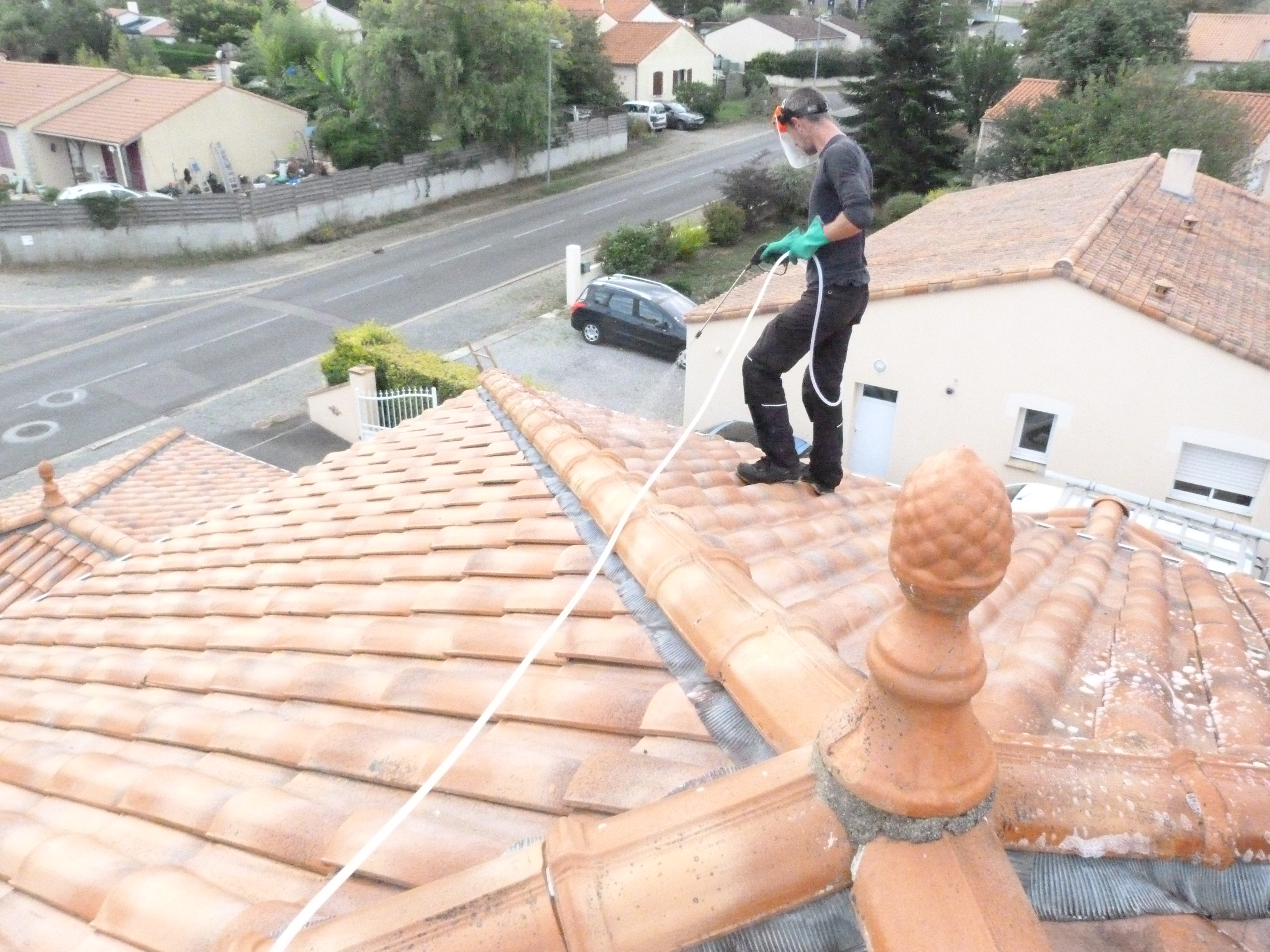 Démoussage et traitement hydrofuge